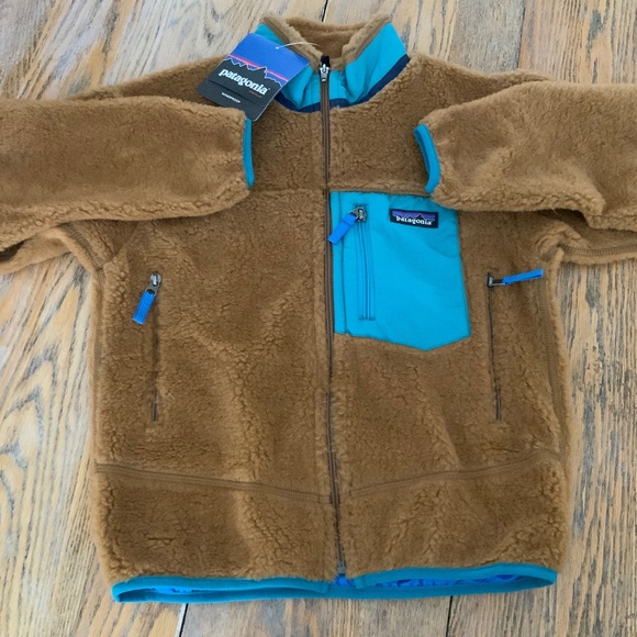PATAGONIA Retro X windproof fleece/Bear brown/NWT/boys M/CUTE!RARE!